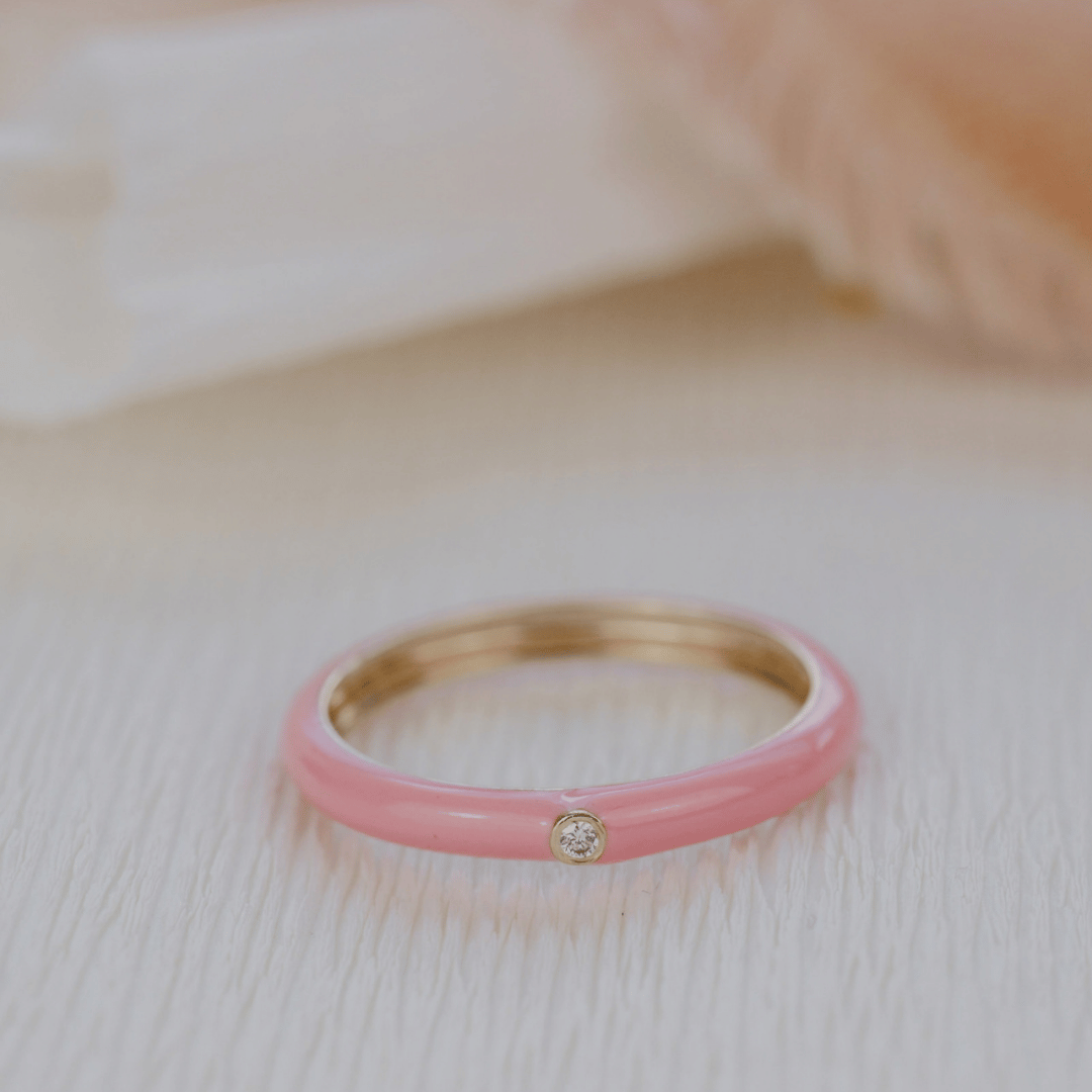 Diamond Enamel Band