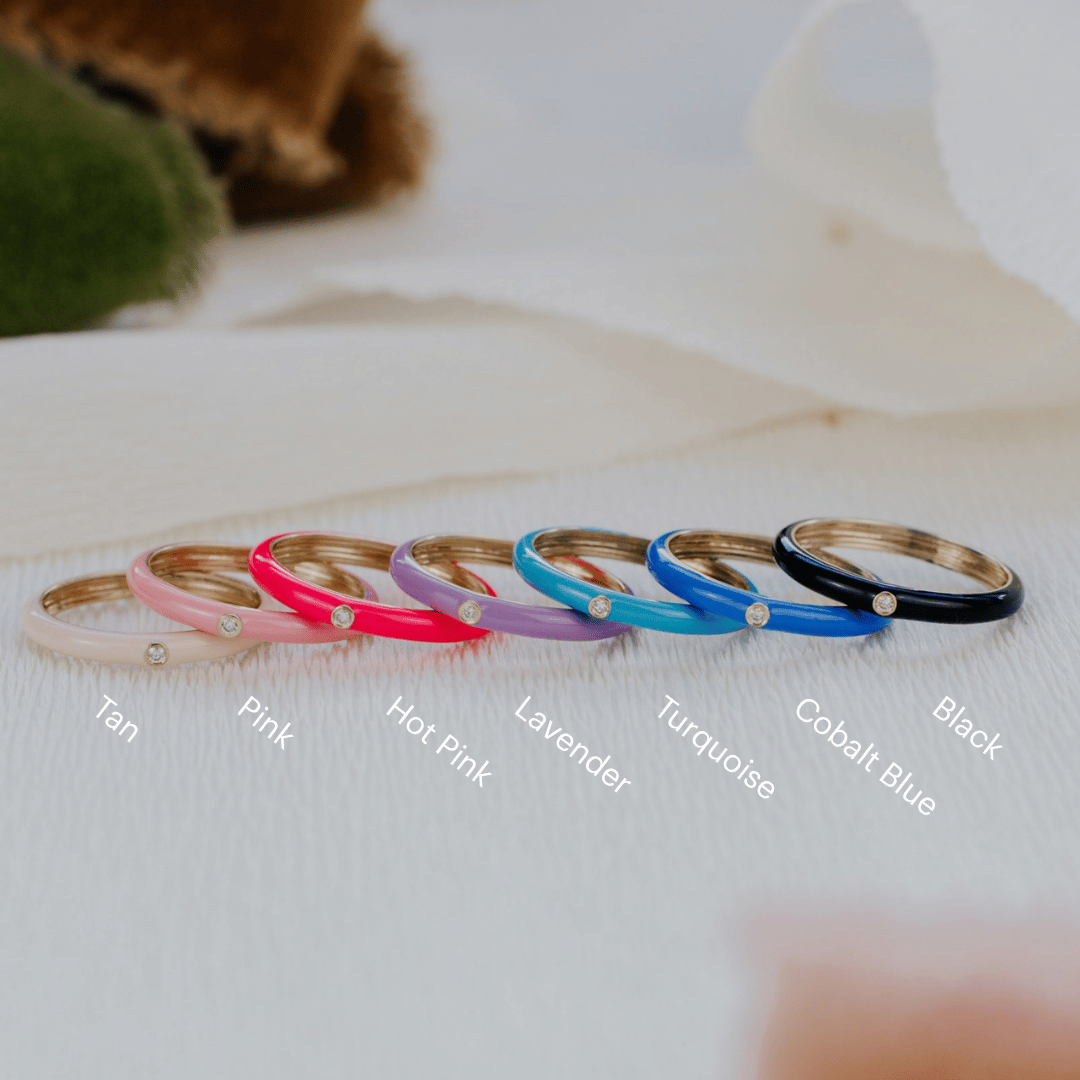 Diamond Enamel Band
