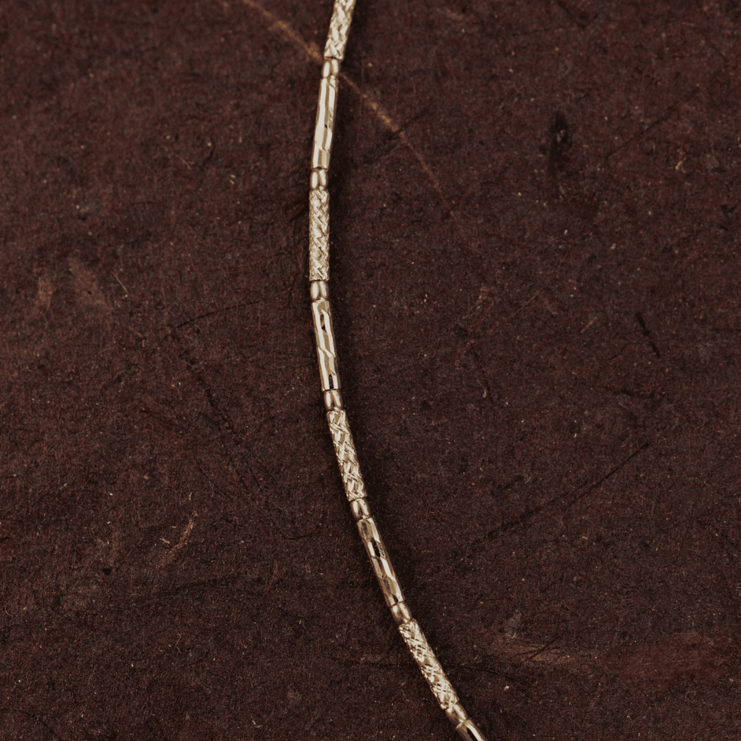 Textured Flexible Ball Gold Necklace