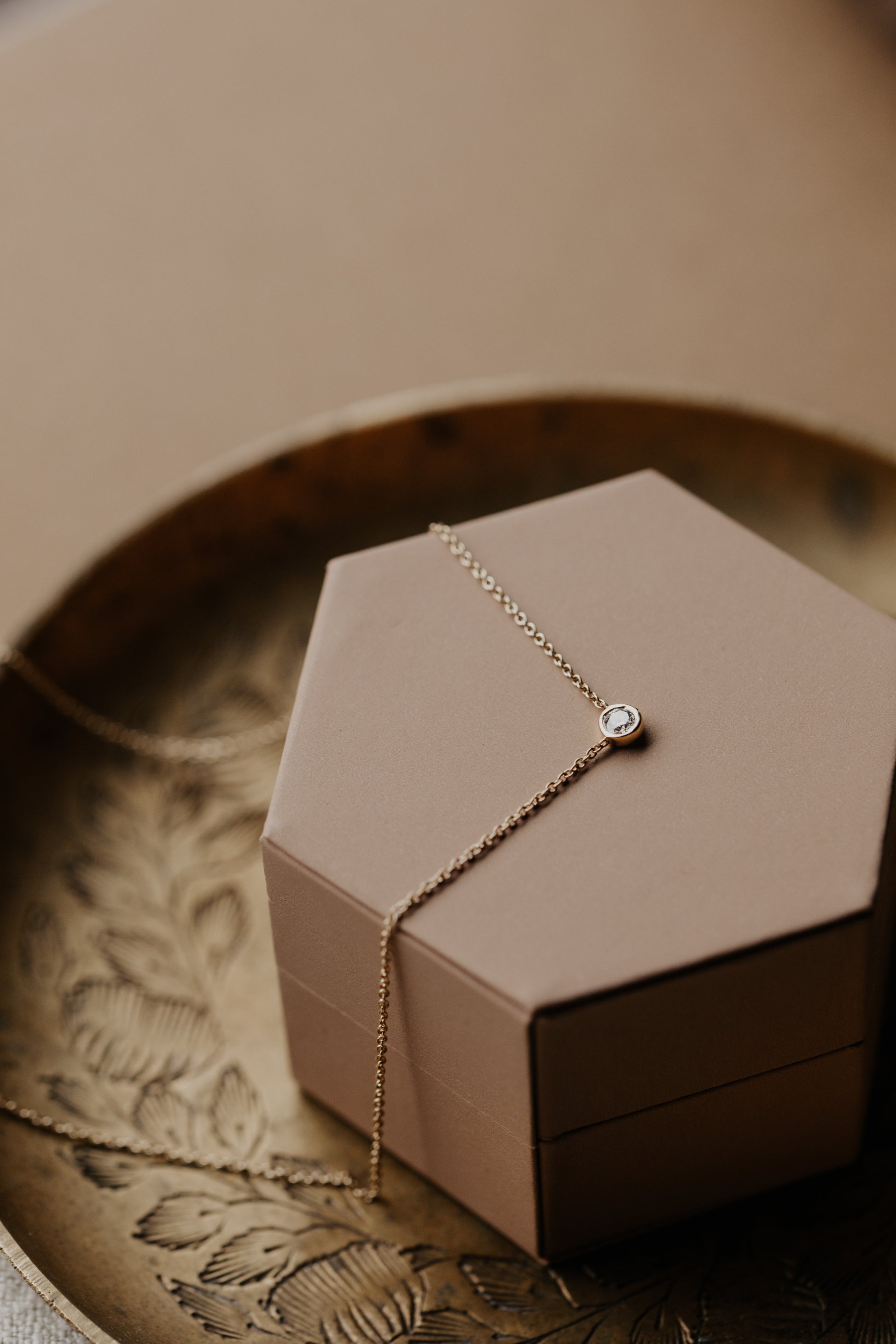 Bezel Set Diamond on Chain Necklace