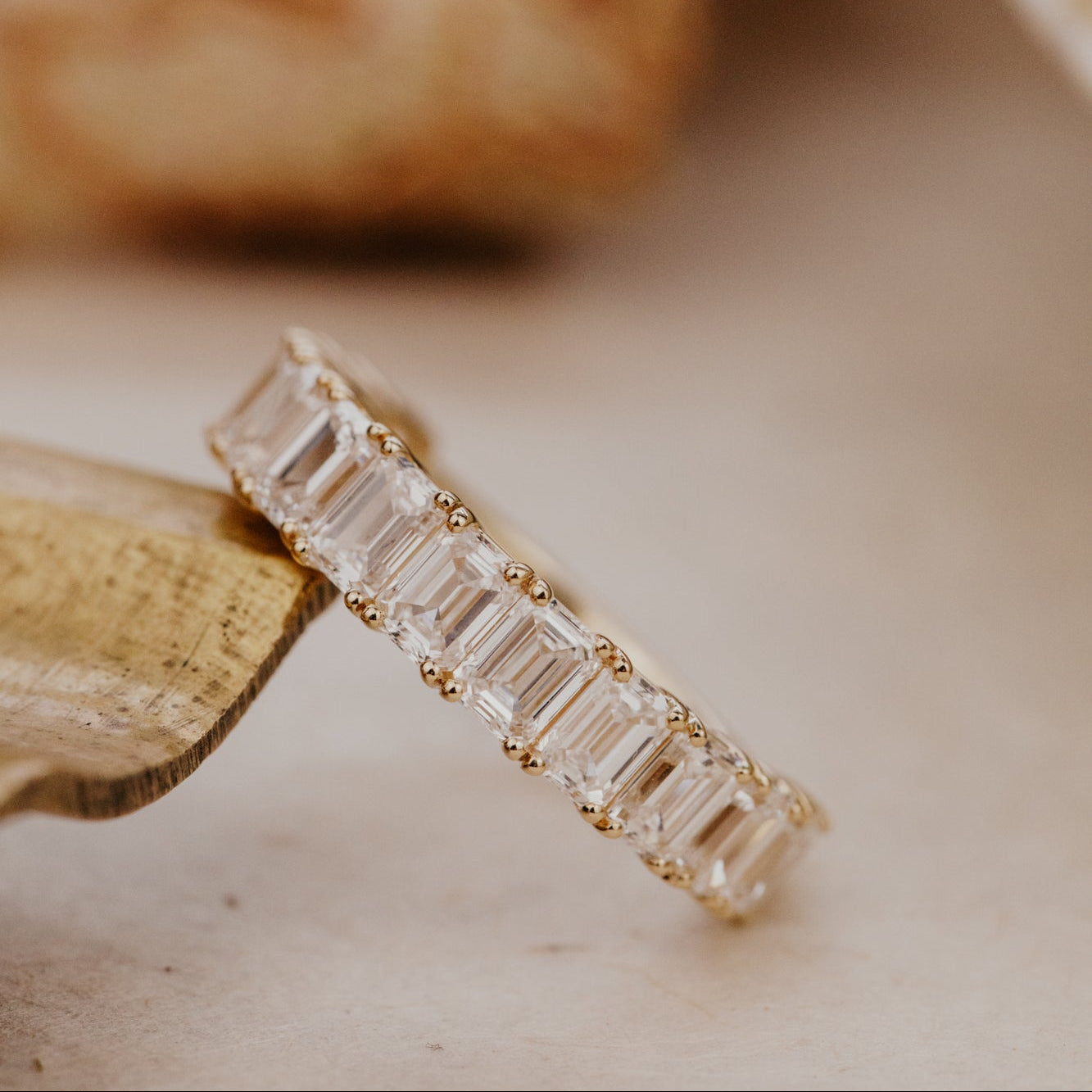 The Amara Emerald Cut Band