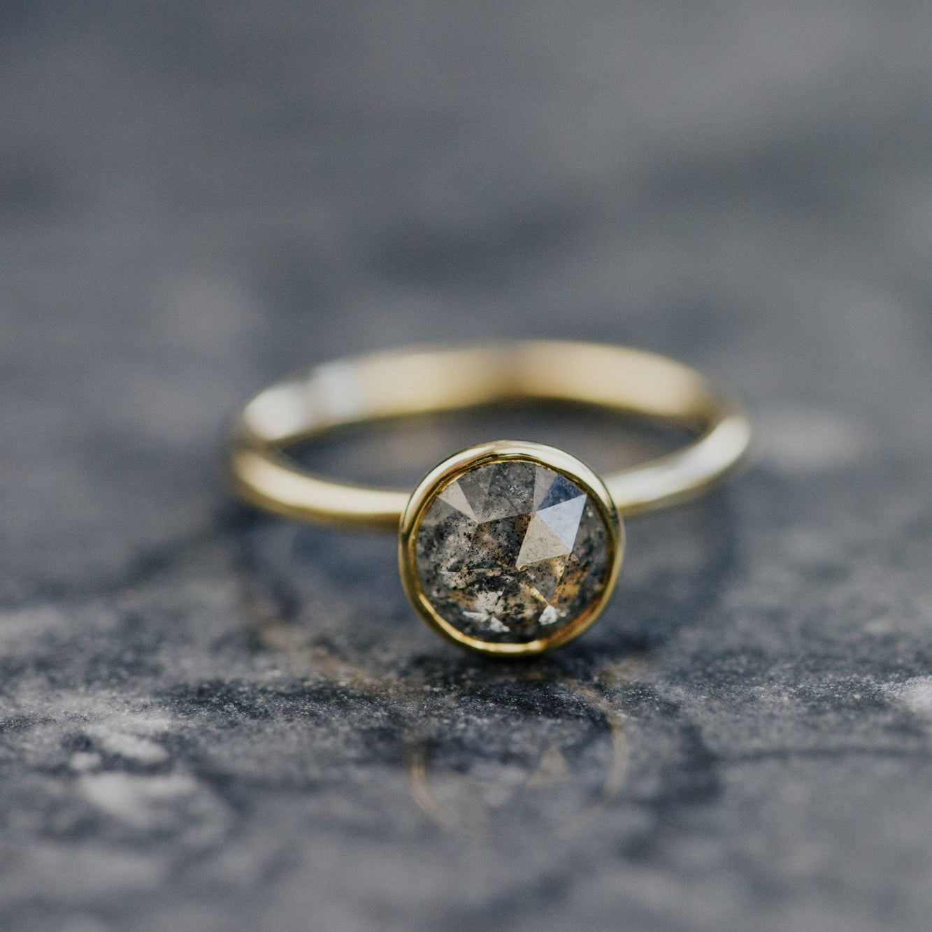 The Bailey 1.56 ct Round Galaxy Diamond Bezel Solitaire