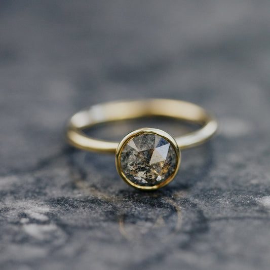 The Bailey 1.56 ct Round Galaxy Diamond Bezel Solitaire