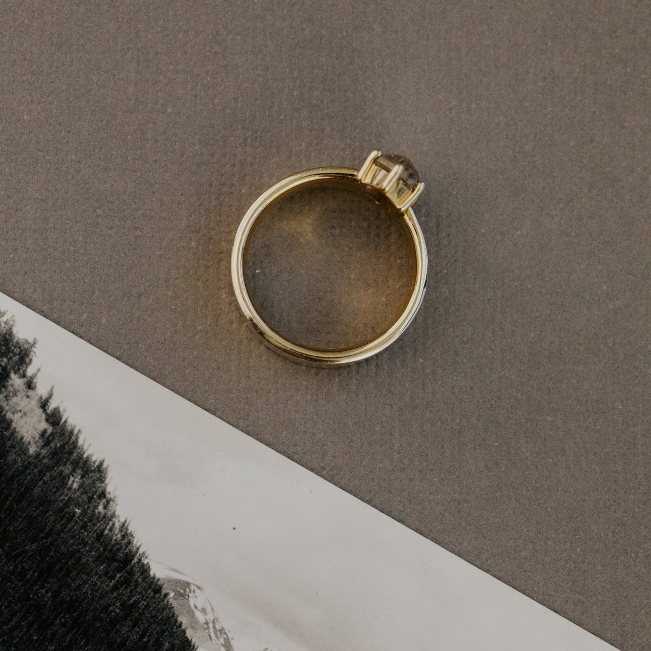 The Sezanne 2.21 ct Long Hexagon Rustic Diamond Ring
