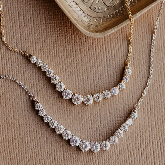 Starburst Set Round Diamonds on Chain Necklace in 14k yellow and white gold