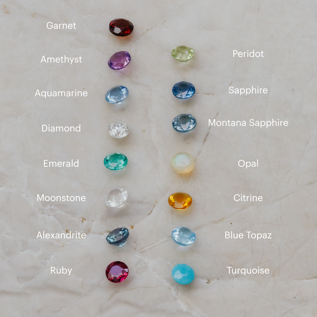 Gemstone Stud Earrings