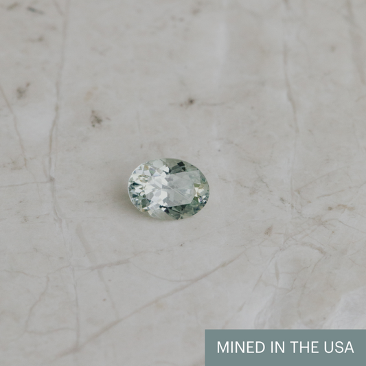 Build Your Own 1.18 ct White Oval Montana Sapphire Ring