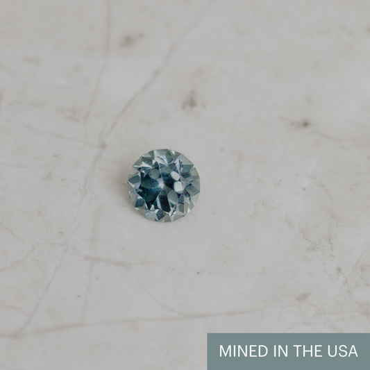 Build Your Own .75 ct Round Grey Montana Sapphire Ring