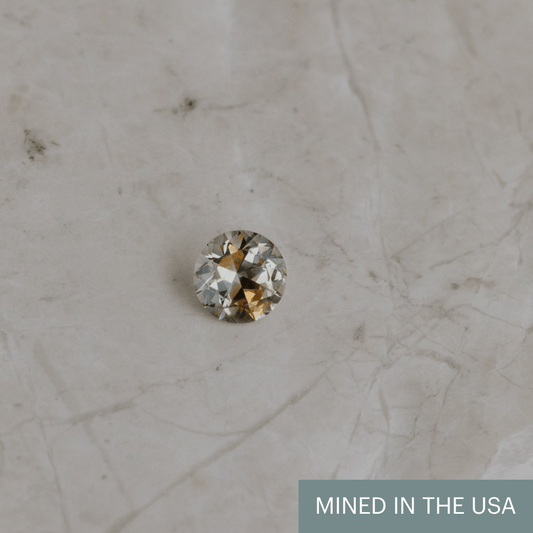 Build Your Own .48 ct Round Gold Montana Sapphire Charm Necklace