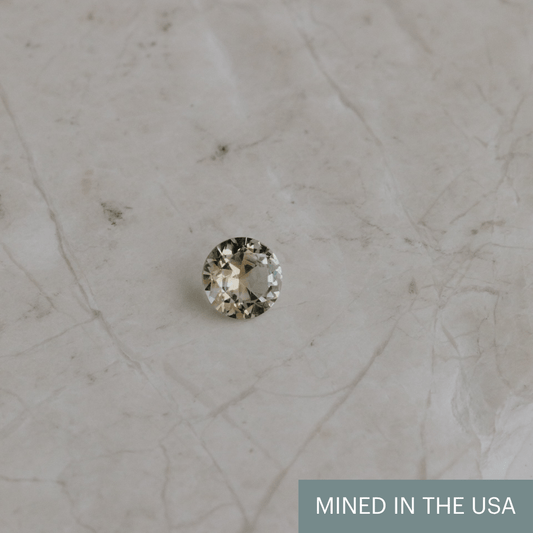 Build Your Own .65 ct Round Yellow Montana Sapphire Charm Necklace