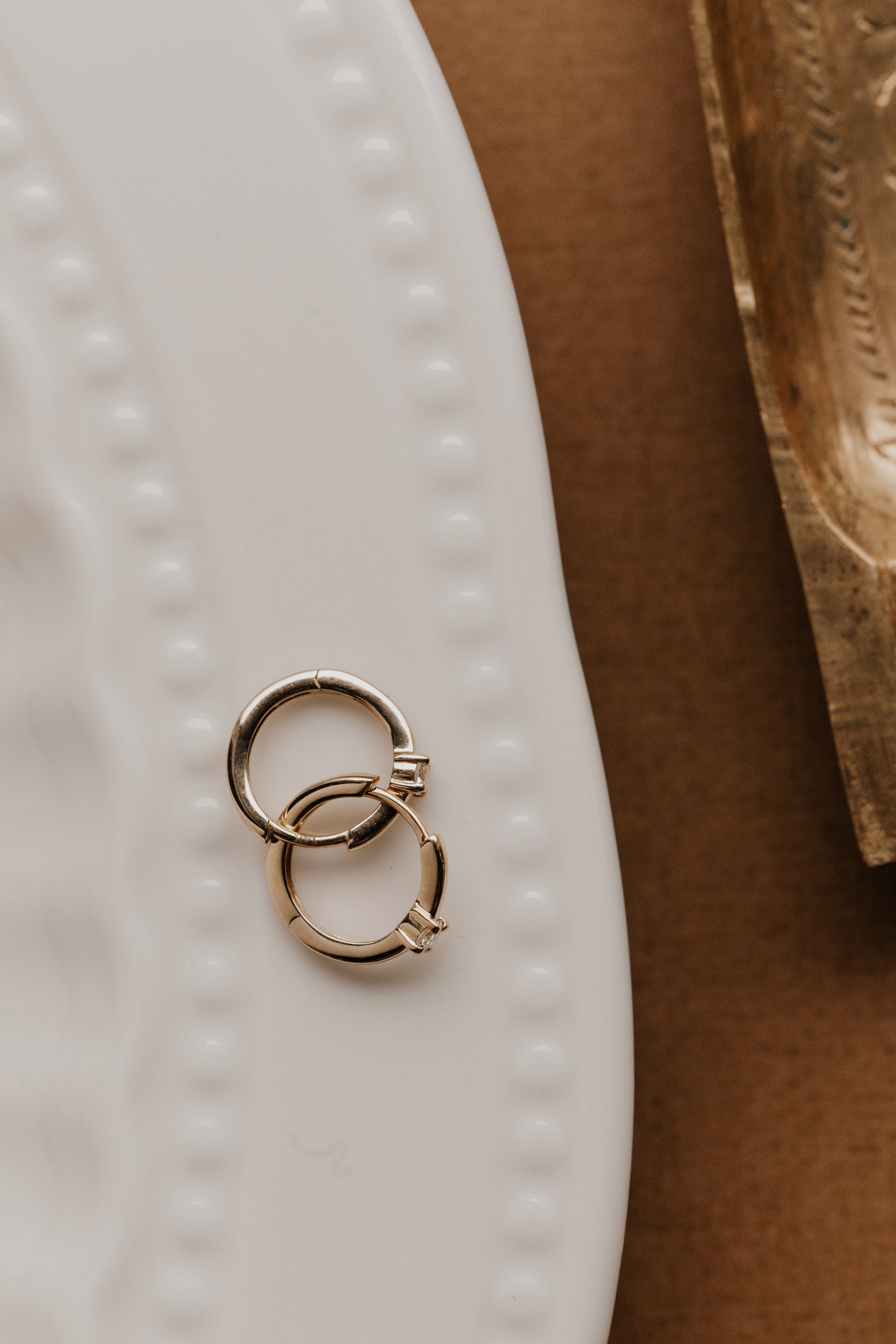 Prong Set Diamond on Huggie Earrings