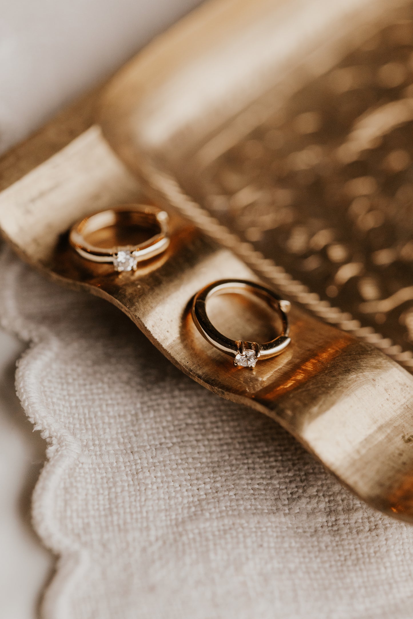 Prong Set Diamond on Huggie Earrings