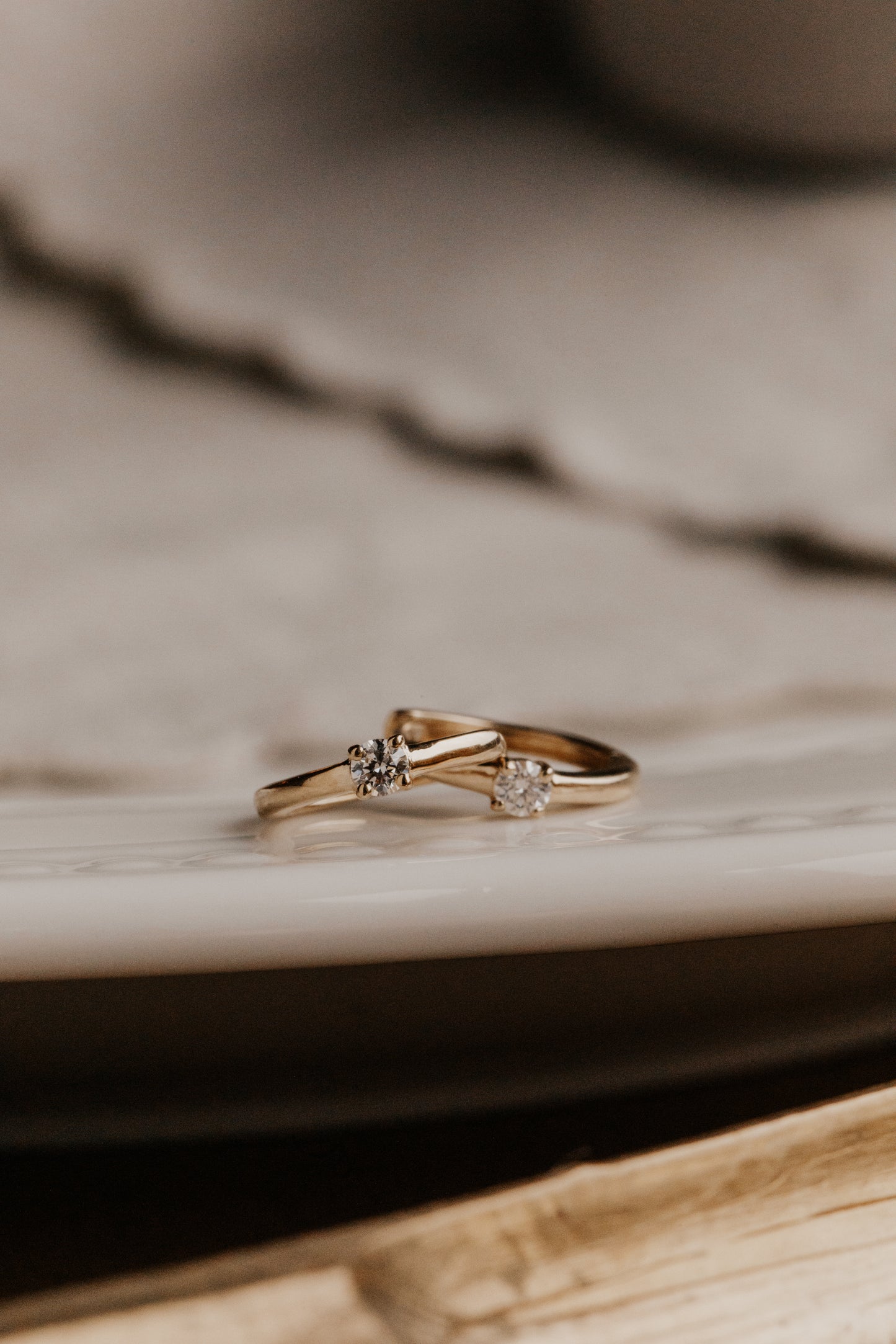 Prong Set Diamond on Huggie Earrings