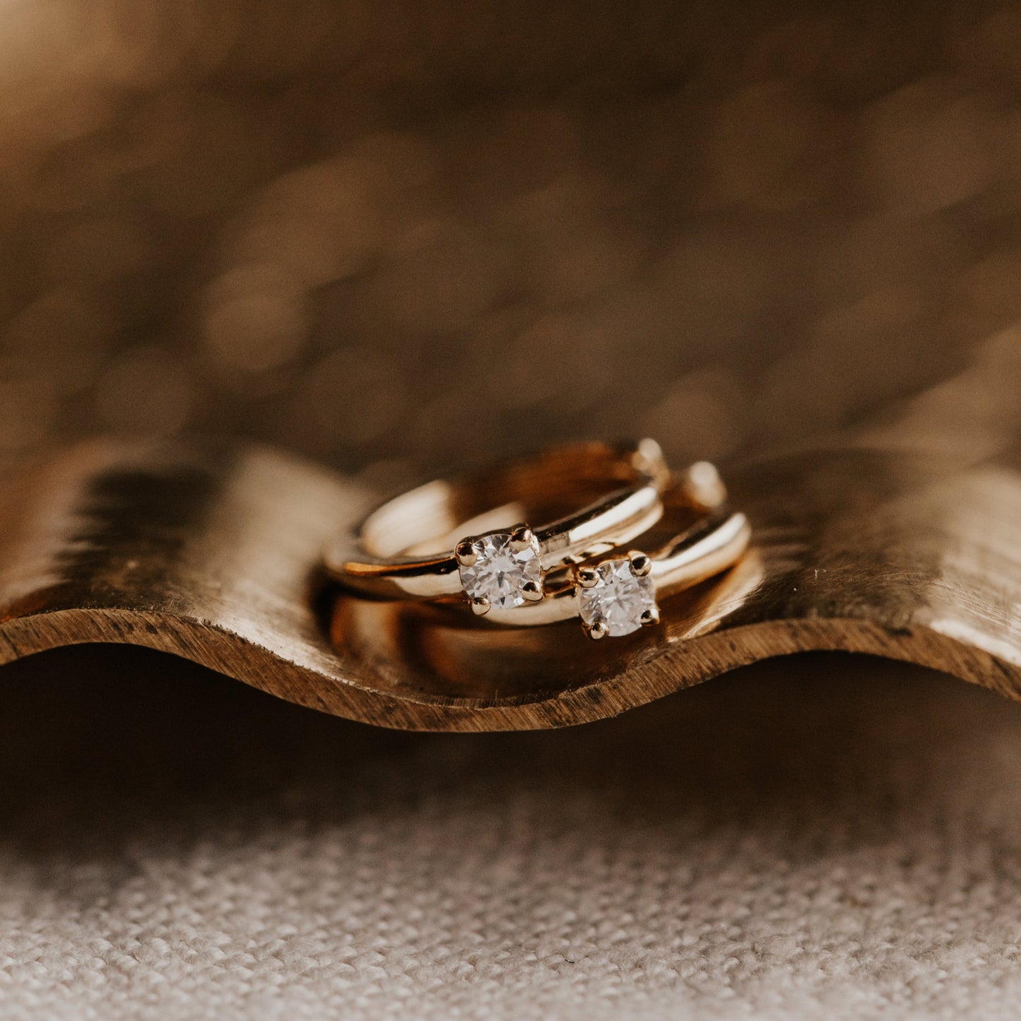 Prong Set Diamond on Huggie Earrings