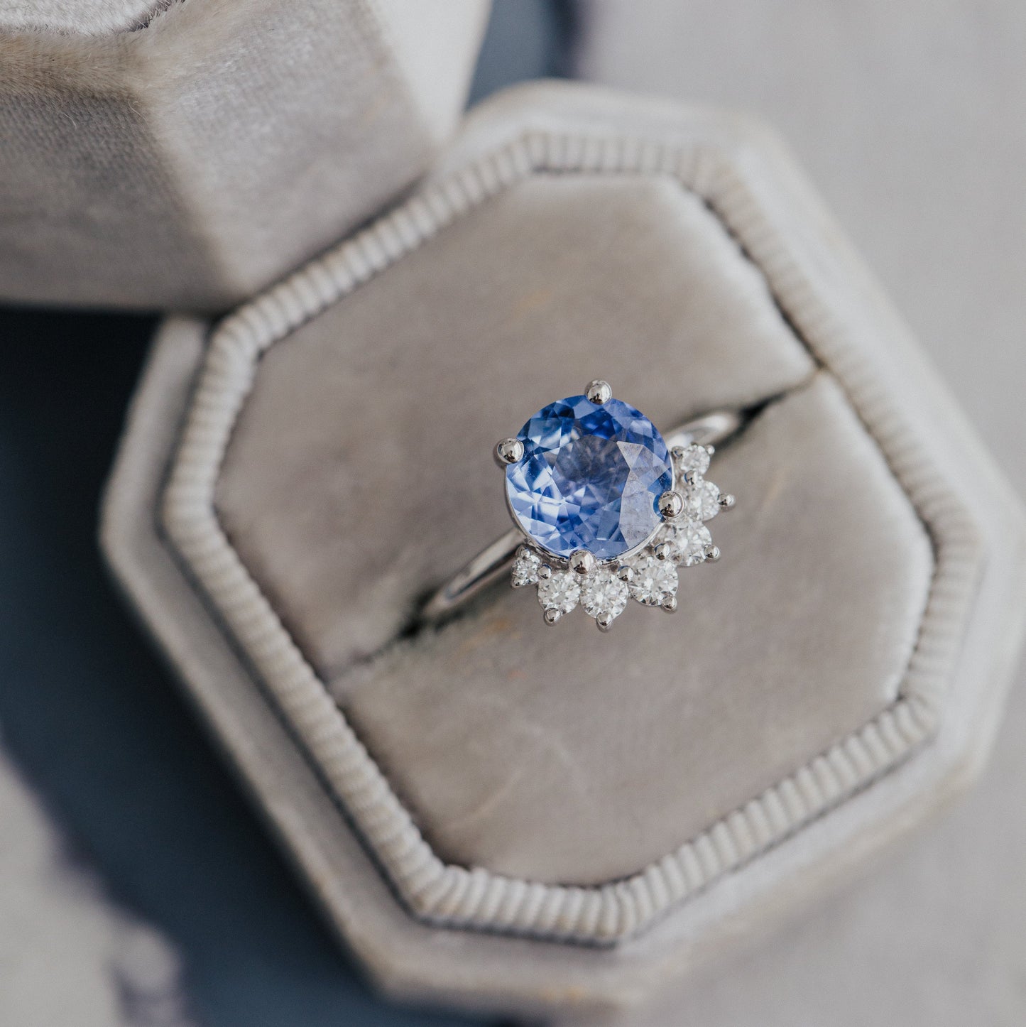 The Dillon 1.87 ct Round Blue Sapphire Ring
