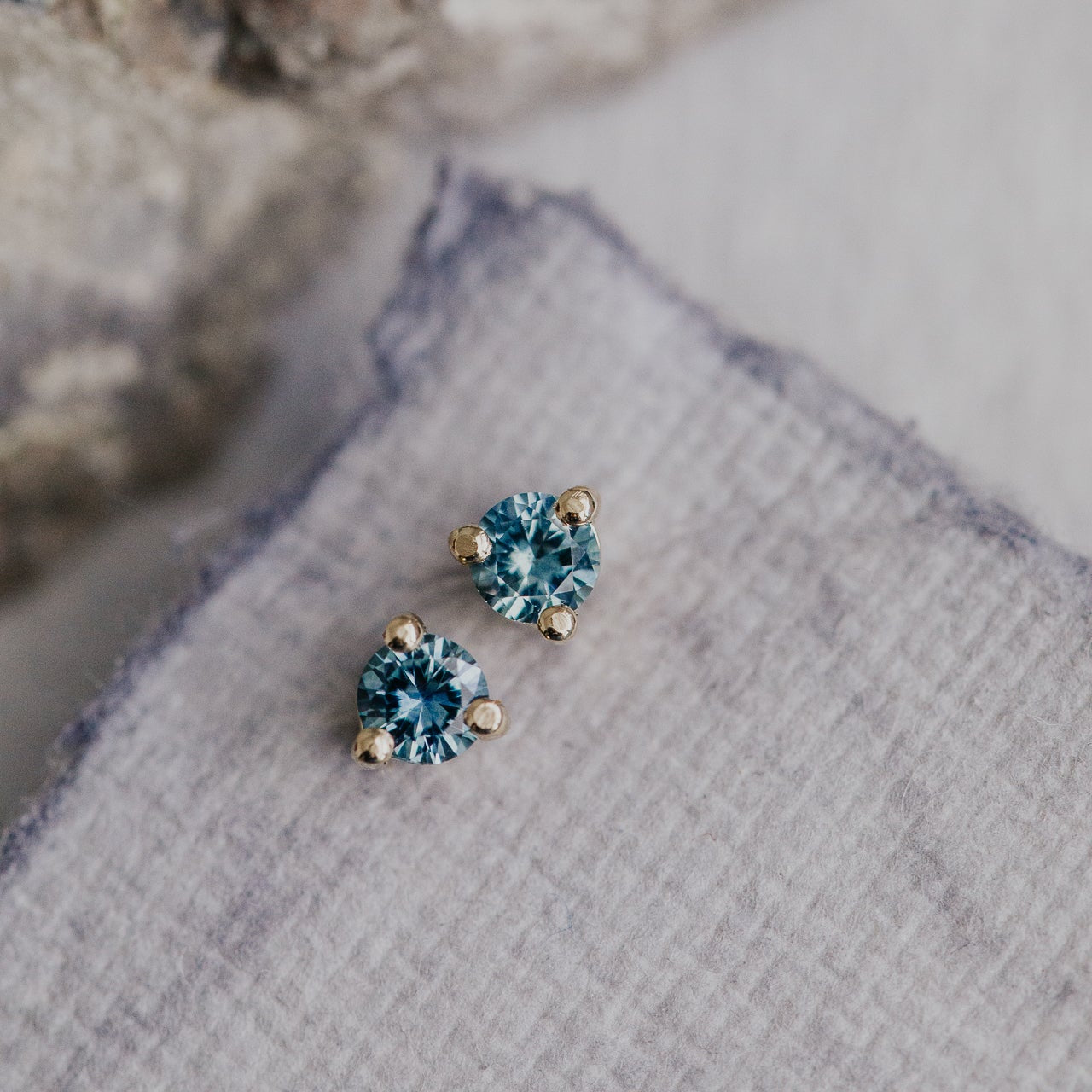 Gemstone Stud Earrings