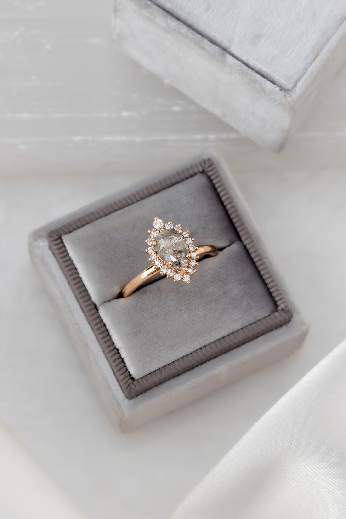 The Carina 1.02 ct Pear Galaxy Diamond Ring