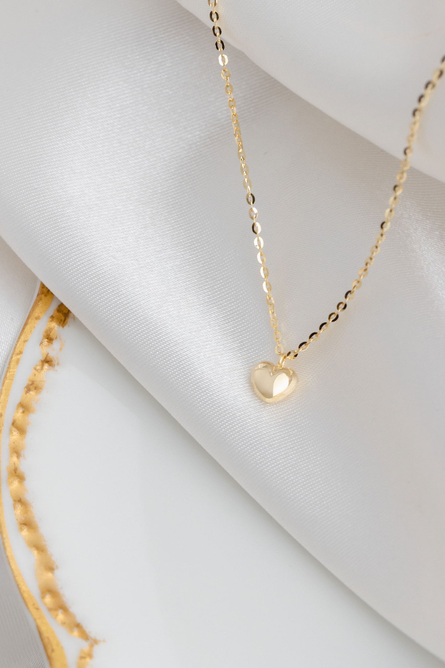 Tiny Gold Heart Necklace