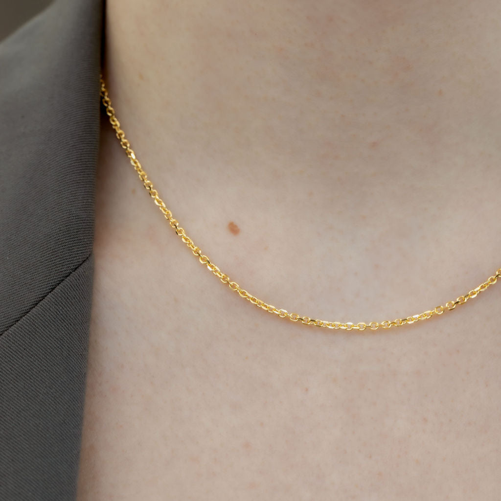 Diamond Cut Cable Chain Necklace