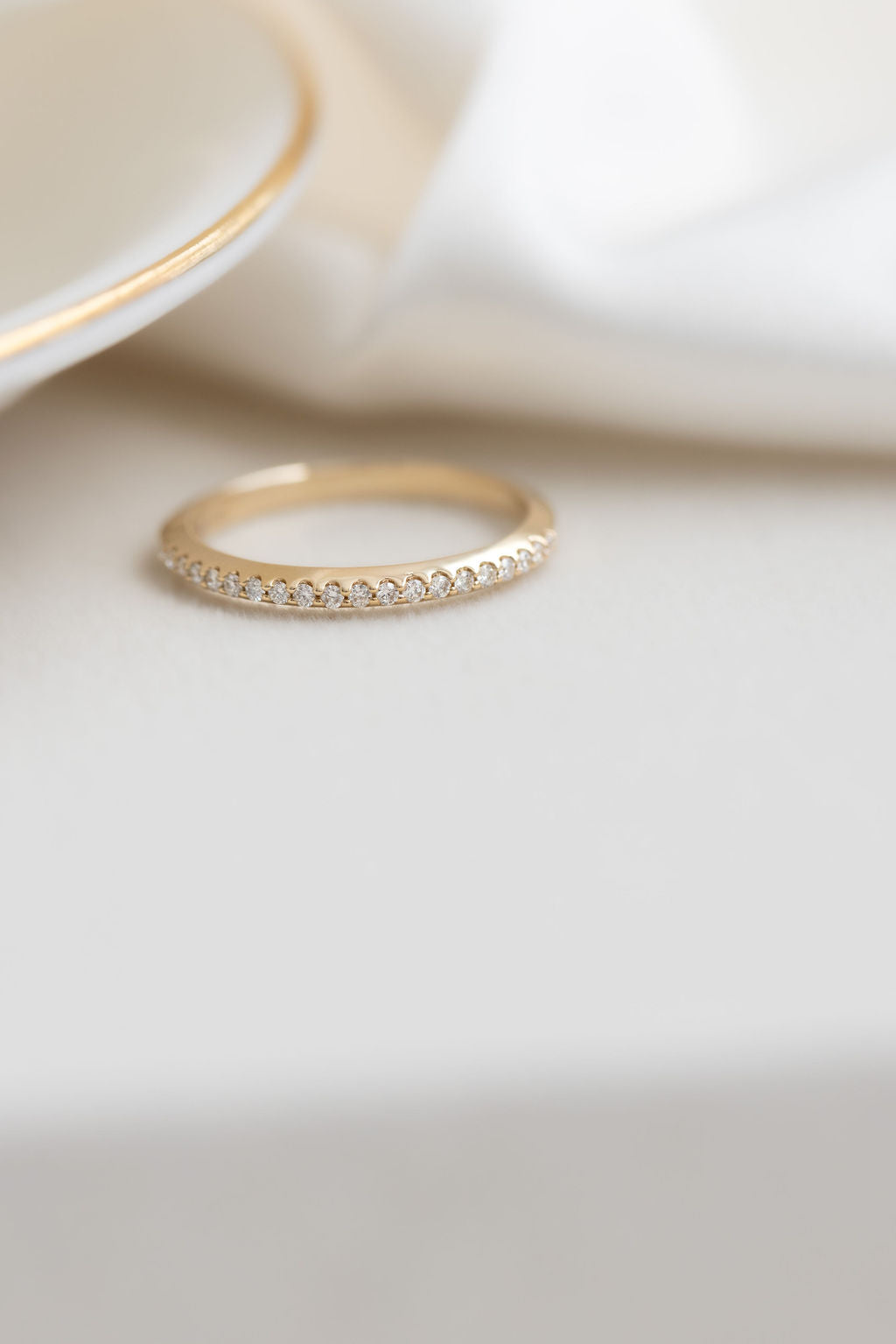 The Jenna Diamond Band in 14k yellow gold