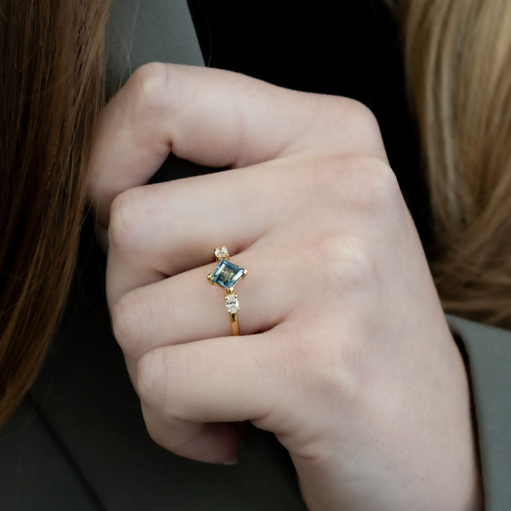 The Ruth 1.17 ct Kite Montana Sapphire Ring