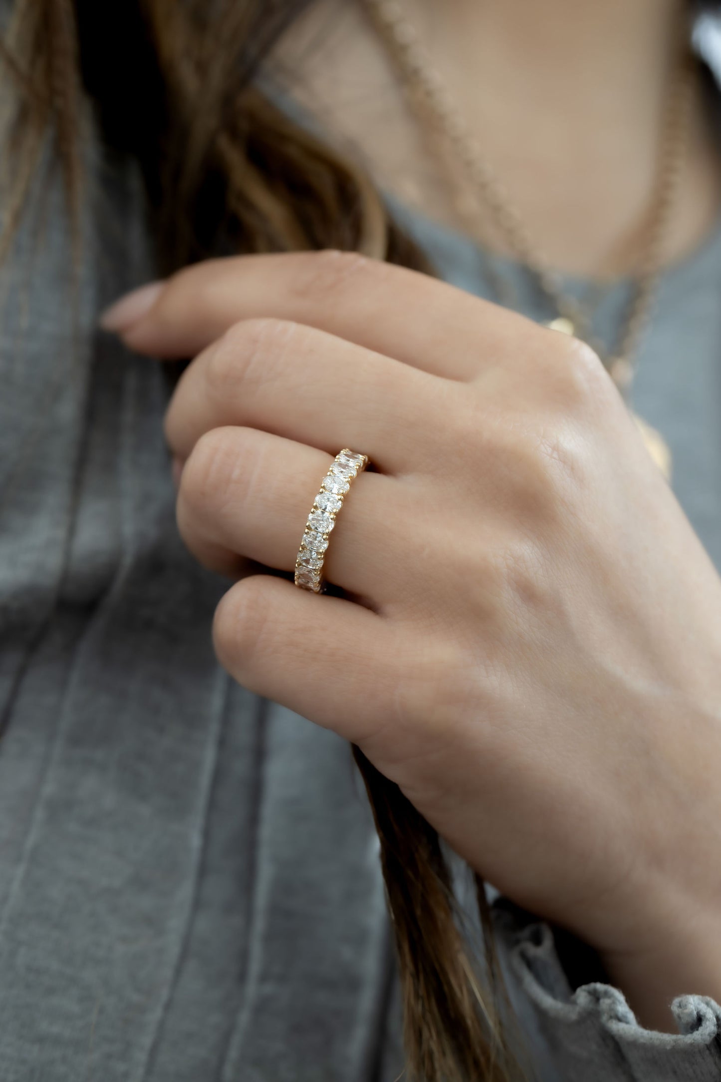 The Amara Oval Eternity Band