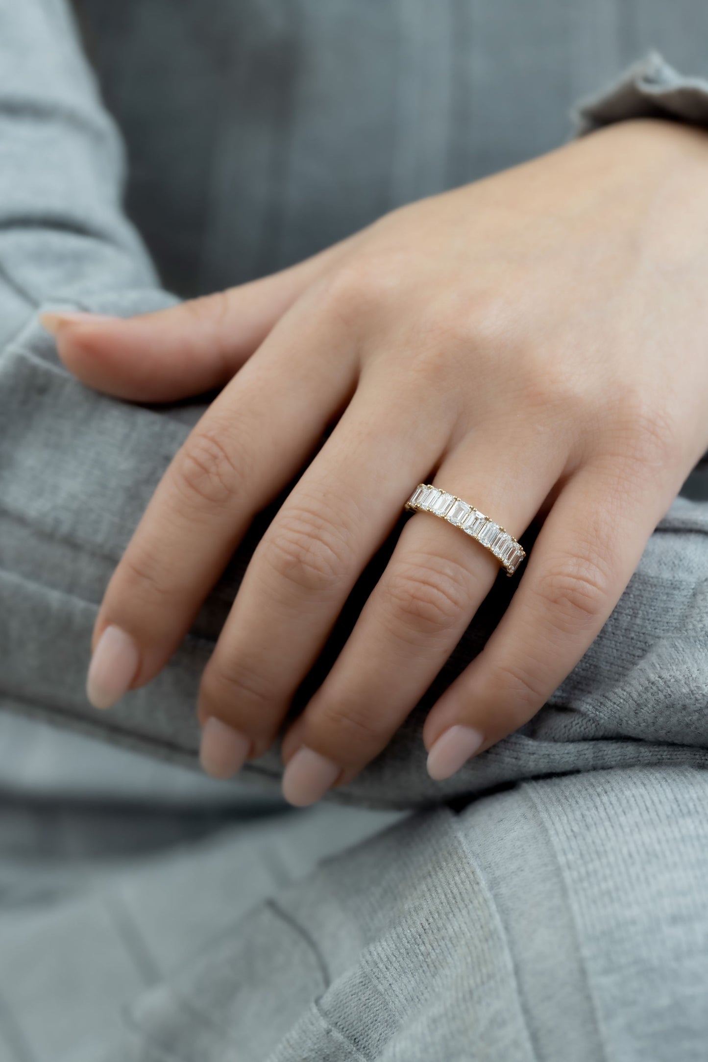 The Amara Emerald Cut Band