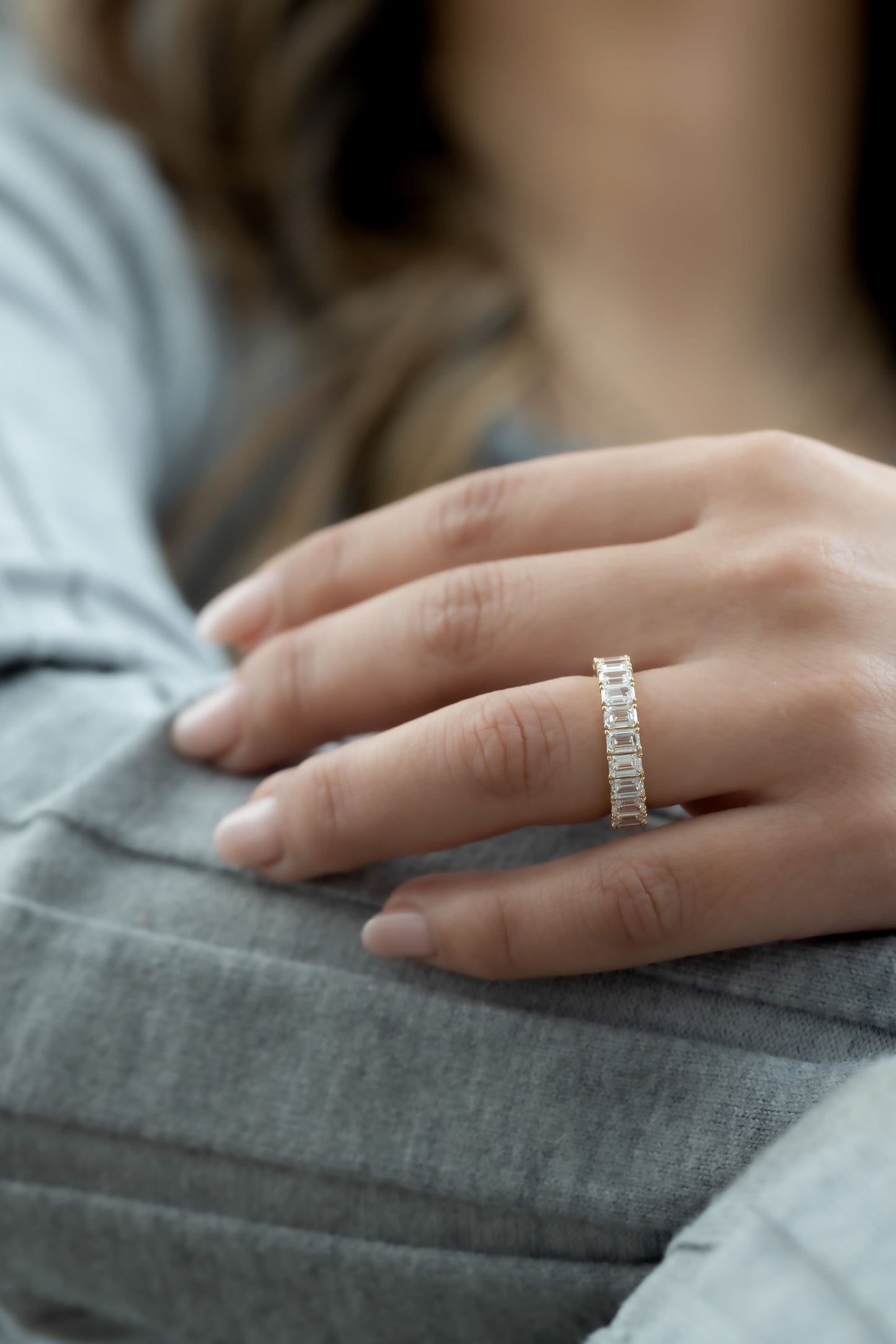 The Amara Emerald Cut Band