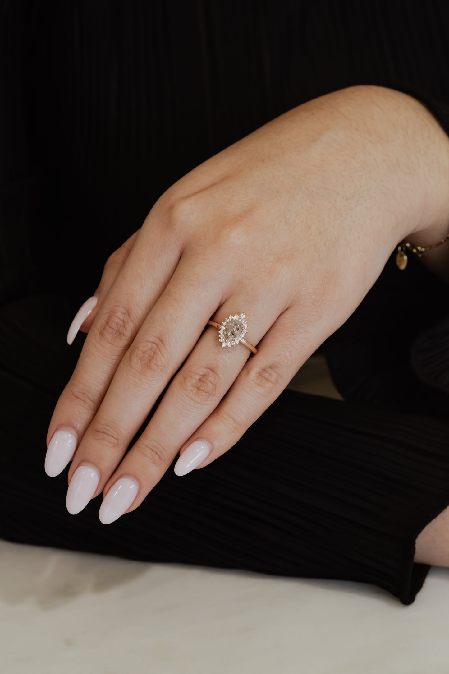 The Carina 1.02 ct Pear Galaxy Diamond Ring