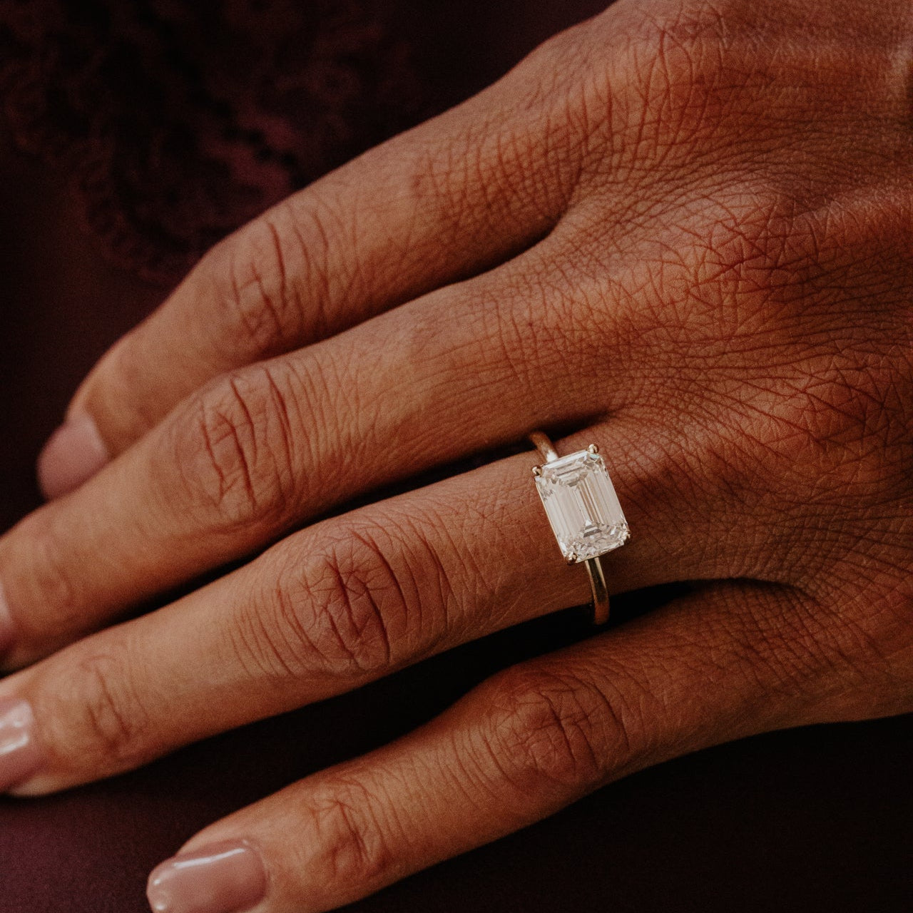 The Bennett Emerald Cut Solitaire