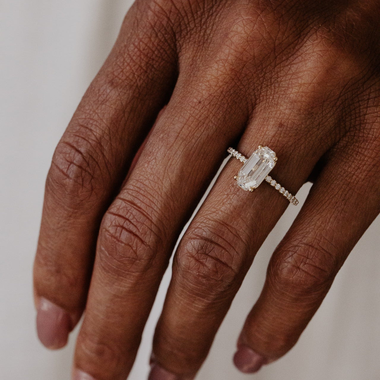The Jenna 2.01 ct Octagon Step Cut Lab Grown Diamond Ring