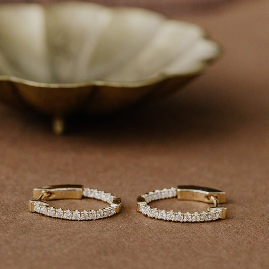 Oval Inside Out Hoop Earrings