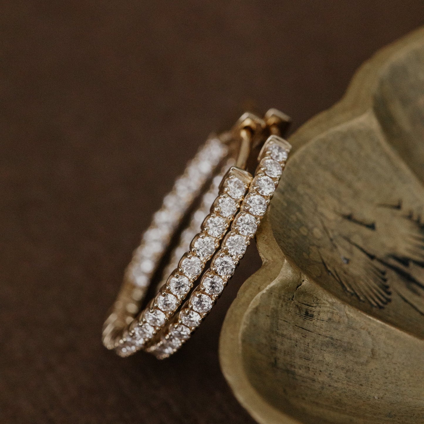 Large Inside Out Hoop Earrings