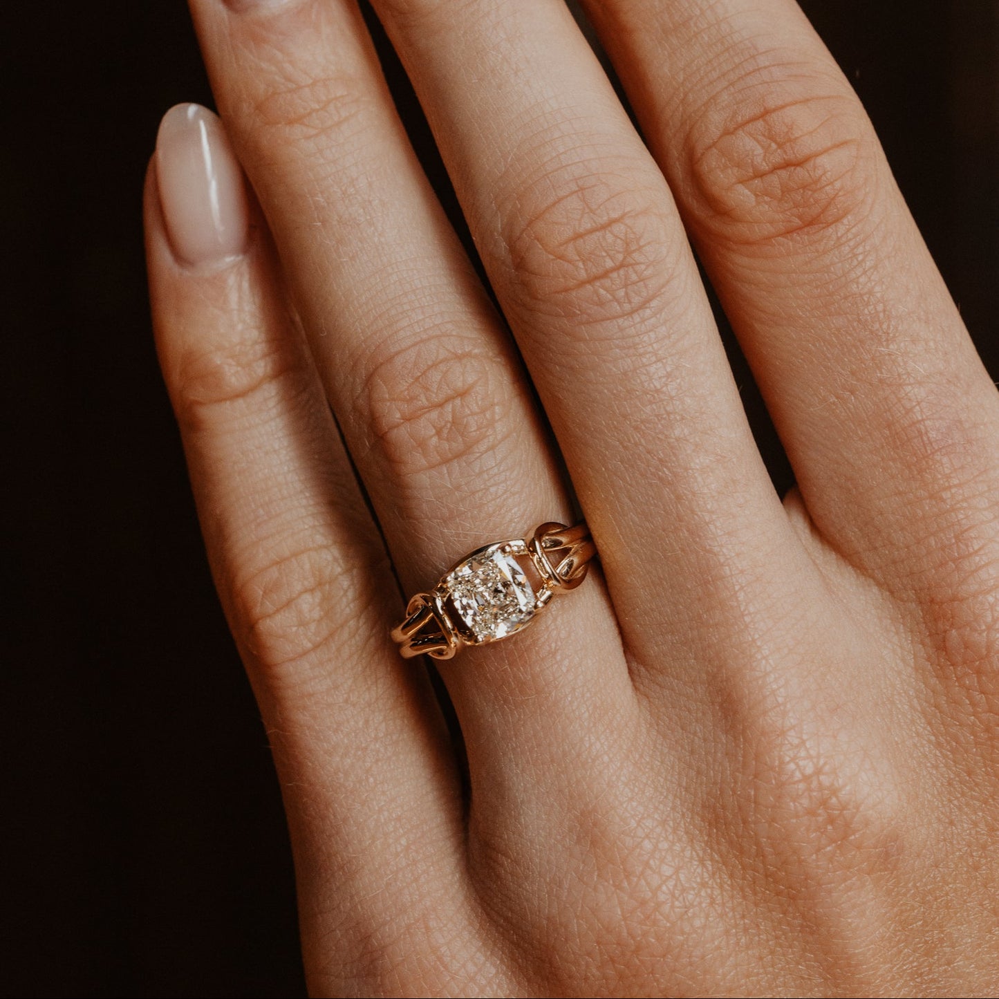 The Bella 1.45 ct Modified Old Mine Cut Diamond Ring