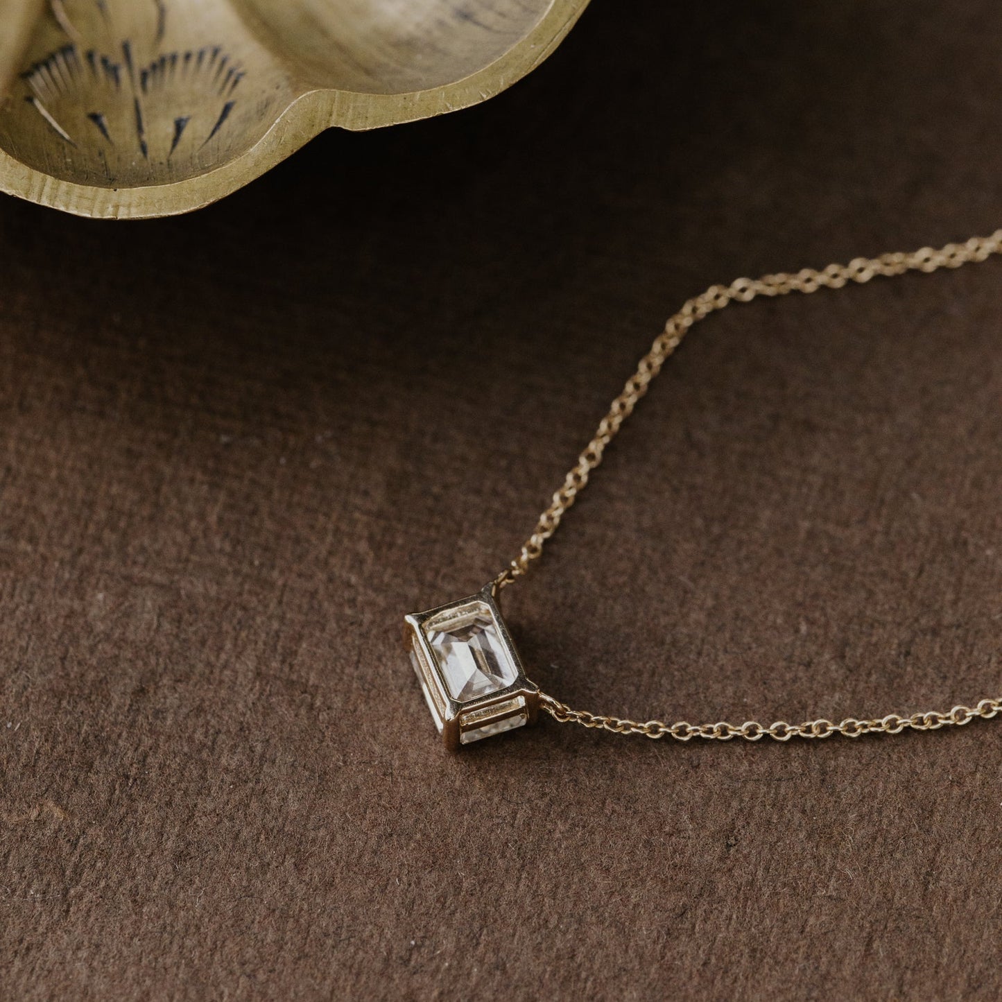 Emerald Cut Lab Grown Diamond Necklace