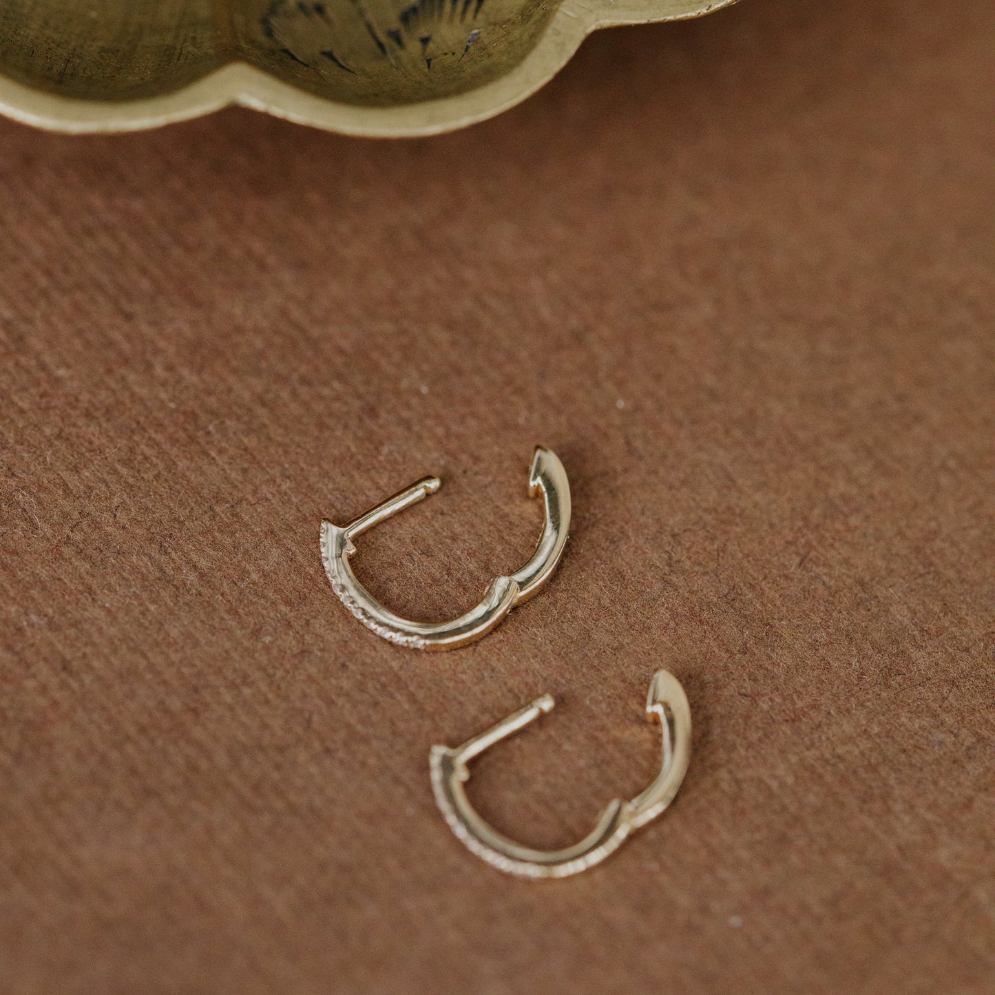 Pave Huggie Earrings