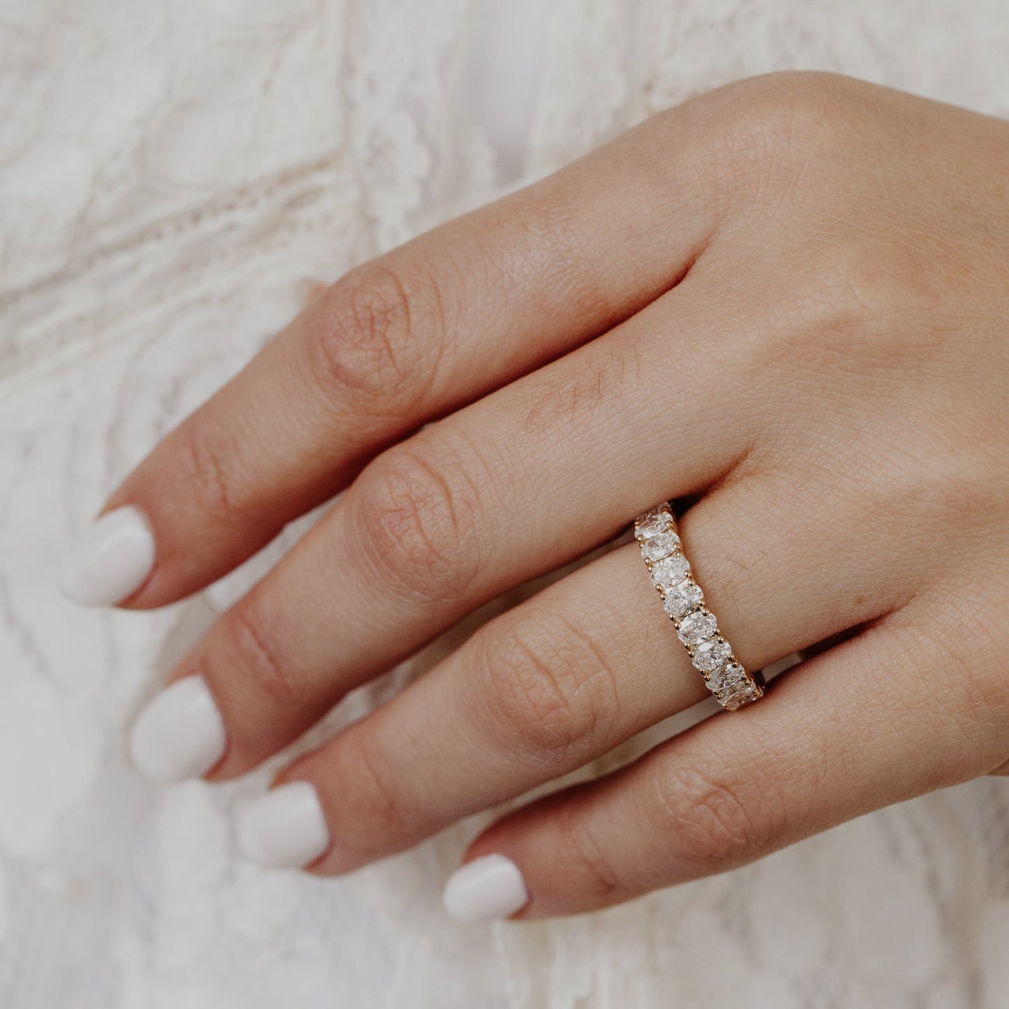 The Amara Oval Eternity Band