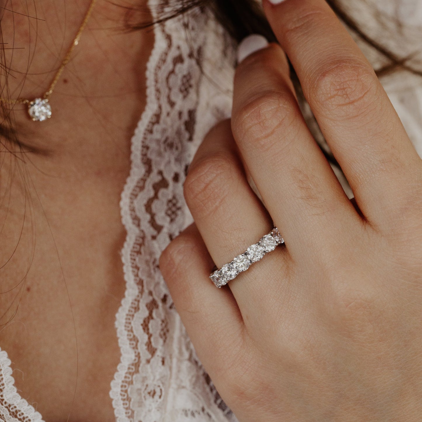 The Amara Round Eternity Band