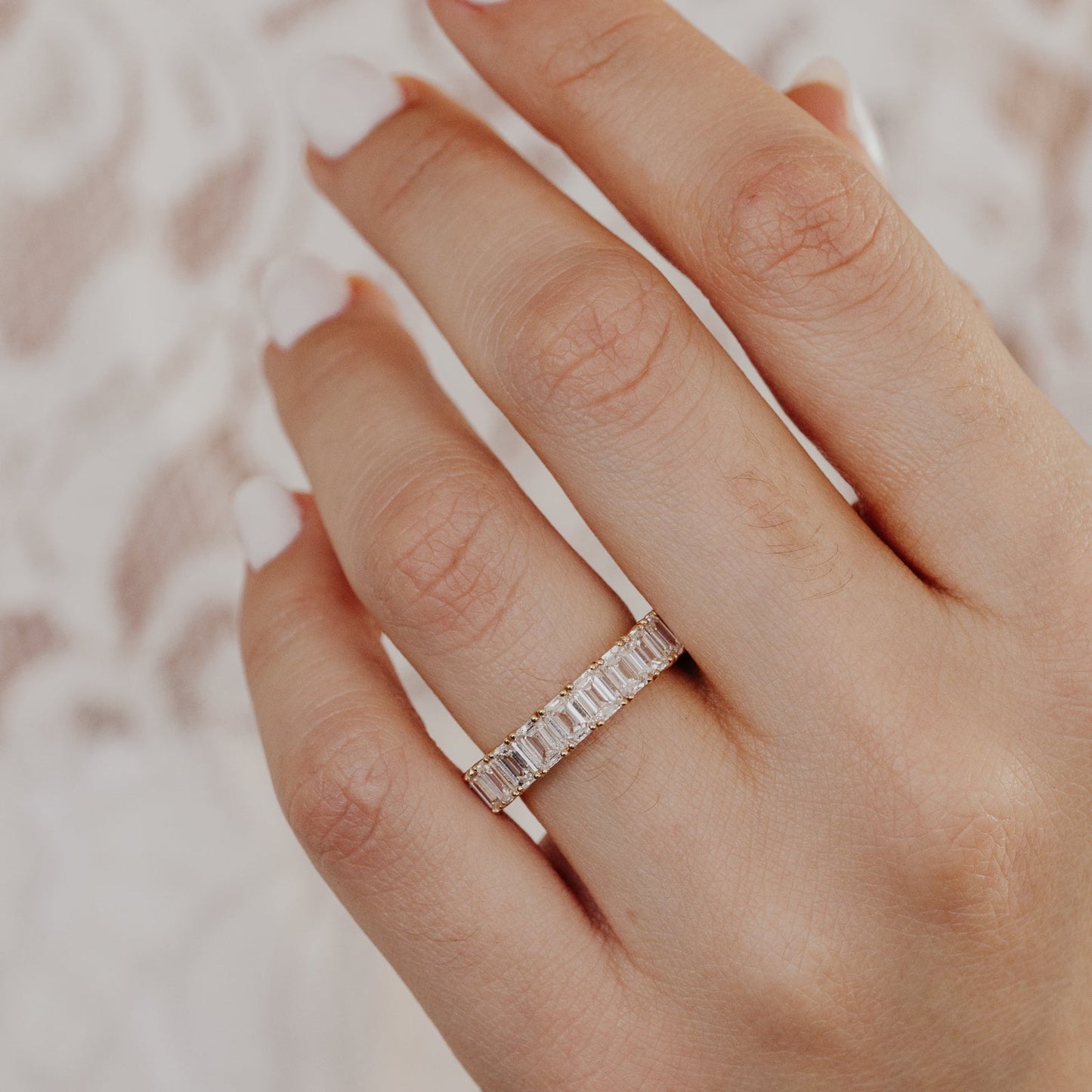 The Amara Emerald Cut Band