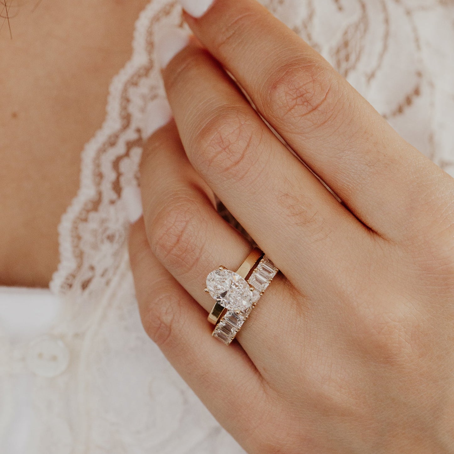 The Amara Emerald Cut Band