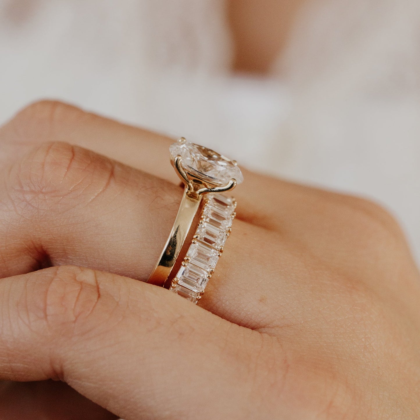 The Amara Emerald Cut Band