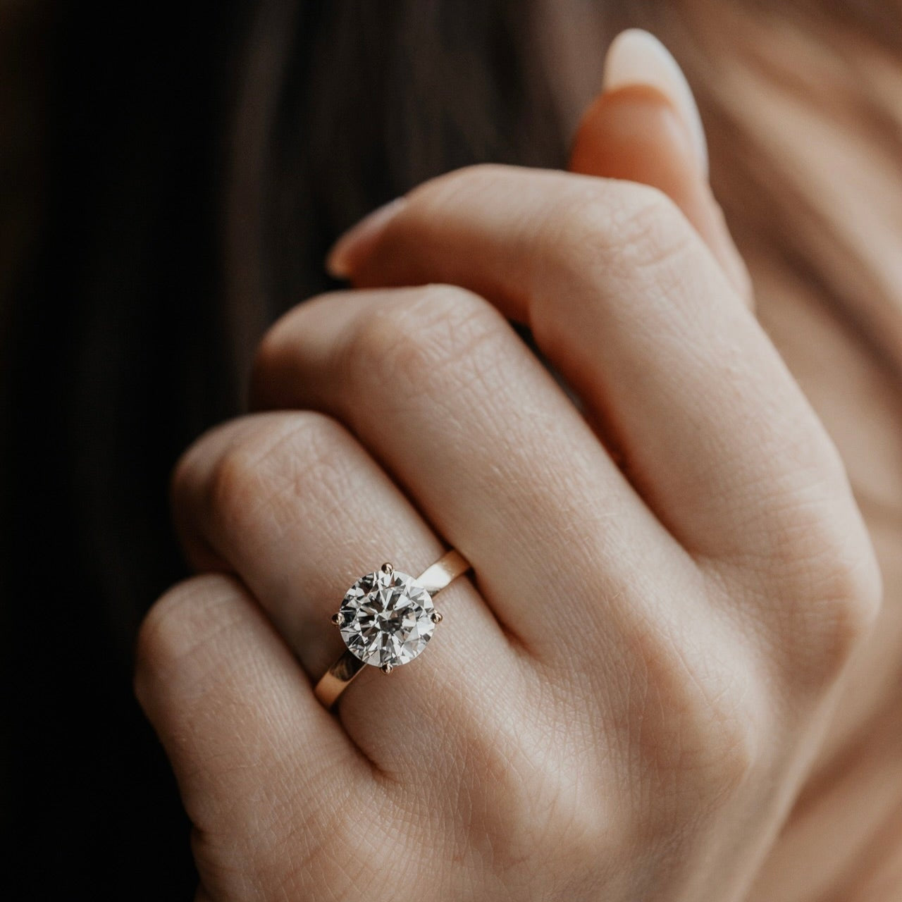 The Octavia Round Solitaire Ring