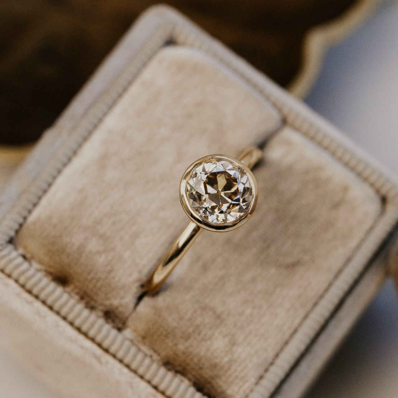 The Bailey 1.54 ct Round Champagne Diamond Solitaire