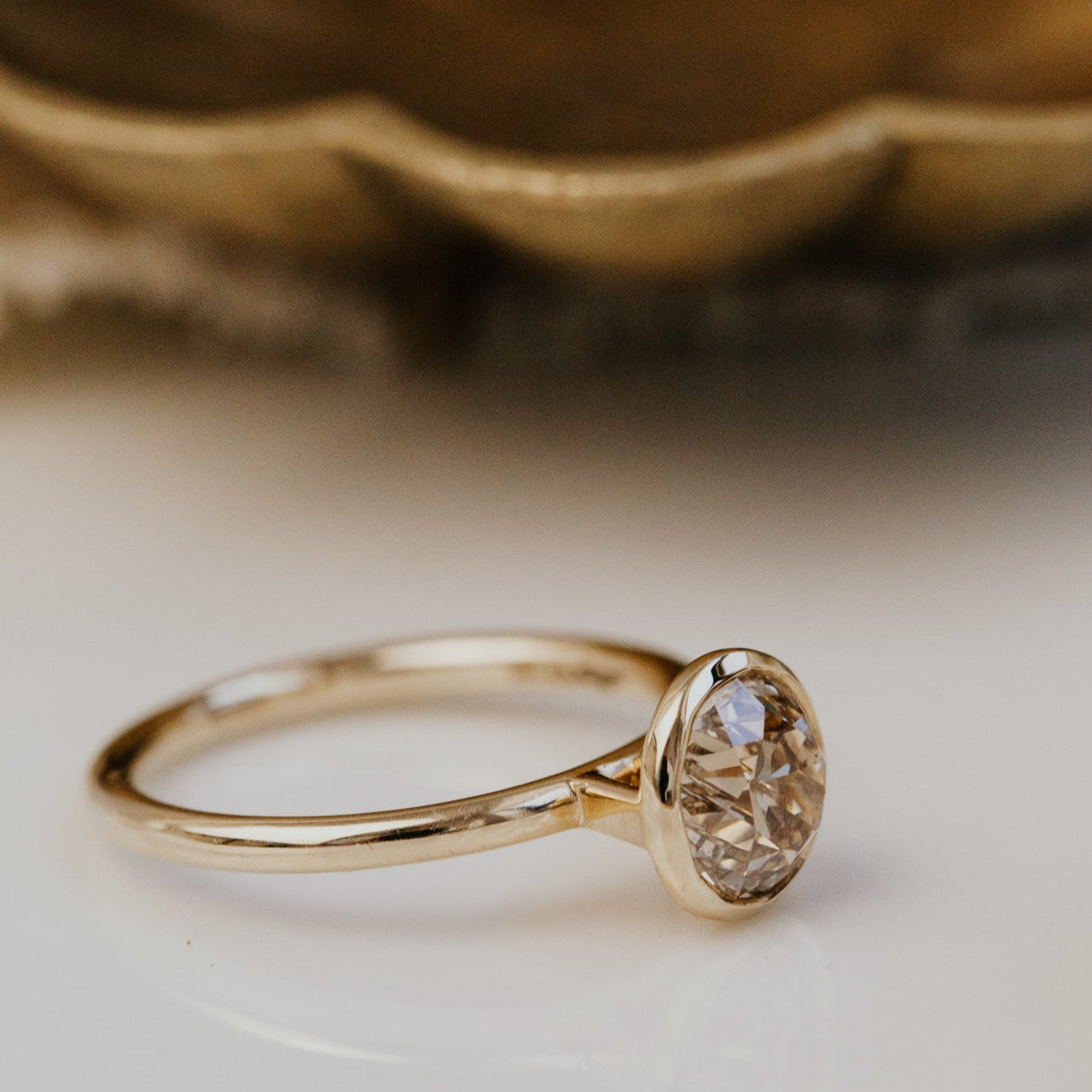 The Bailey 1.54 ct Round Champagne Diamond Solitaire