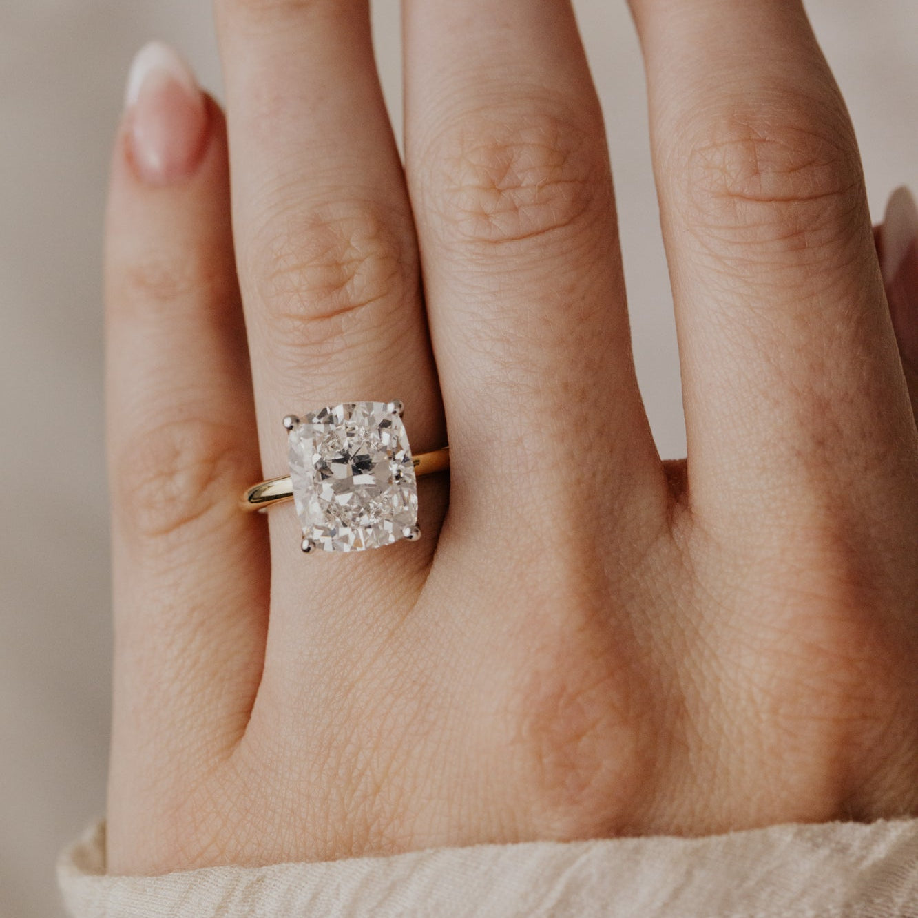 The Maeve 6.46 ct Elongated Cushion Lab Grown Diamond Ring