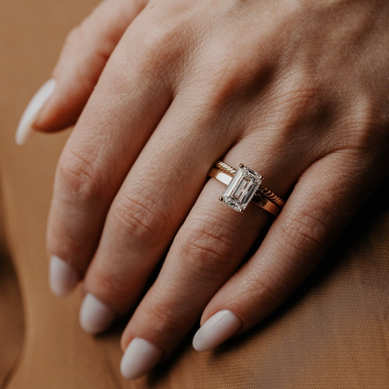 The Octavia Emerald Cut Solitaire Ring