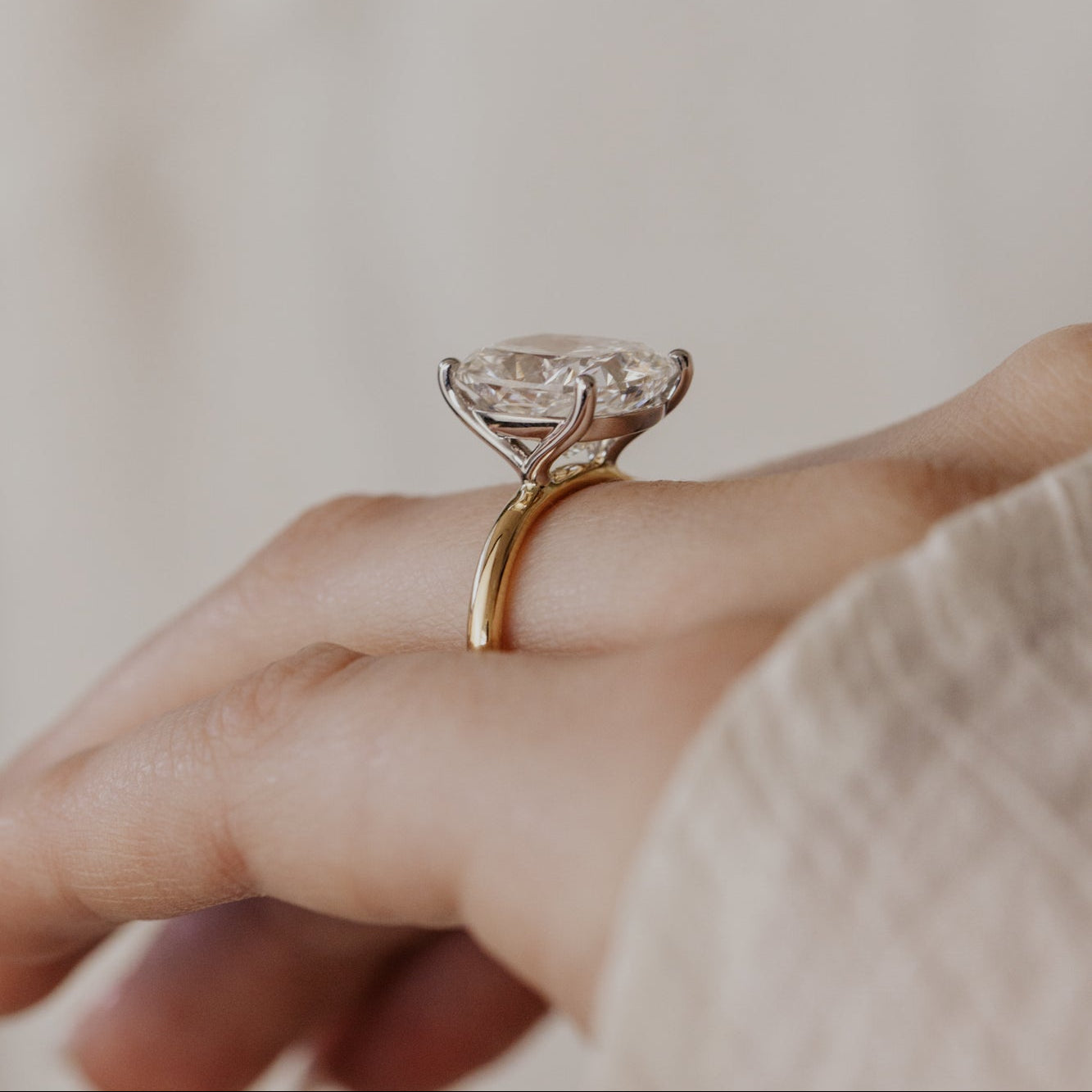 The Maeve 6.46 ct Elongated Cushion Lab Grown Diamond Ring