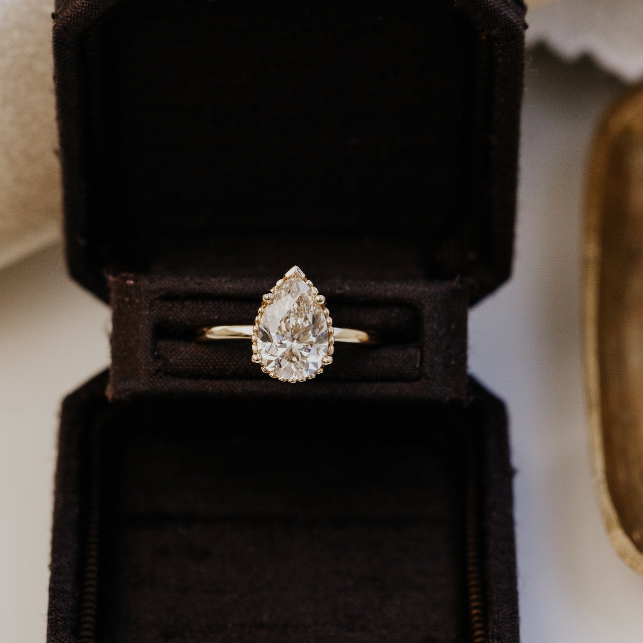 The Charlotte 2.00 ct Pear Champagne Diamond Solitaire