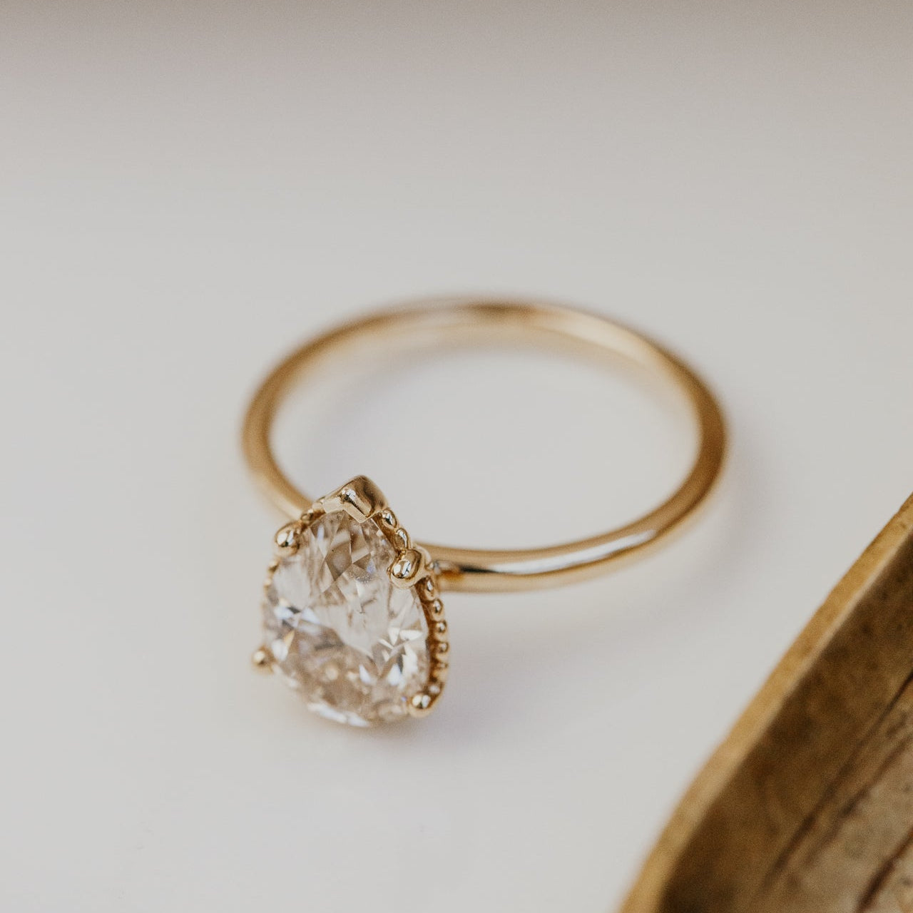 The Charlotte 2.00 ct Pear Champagne Diamond Solitaire