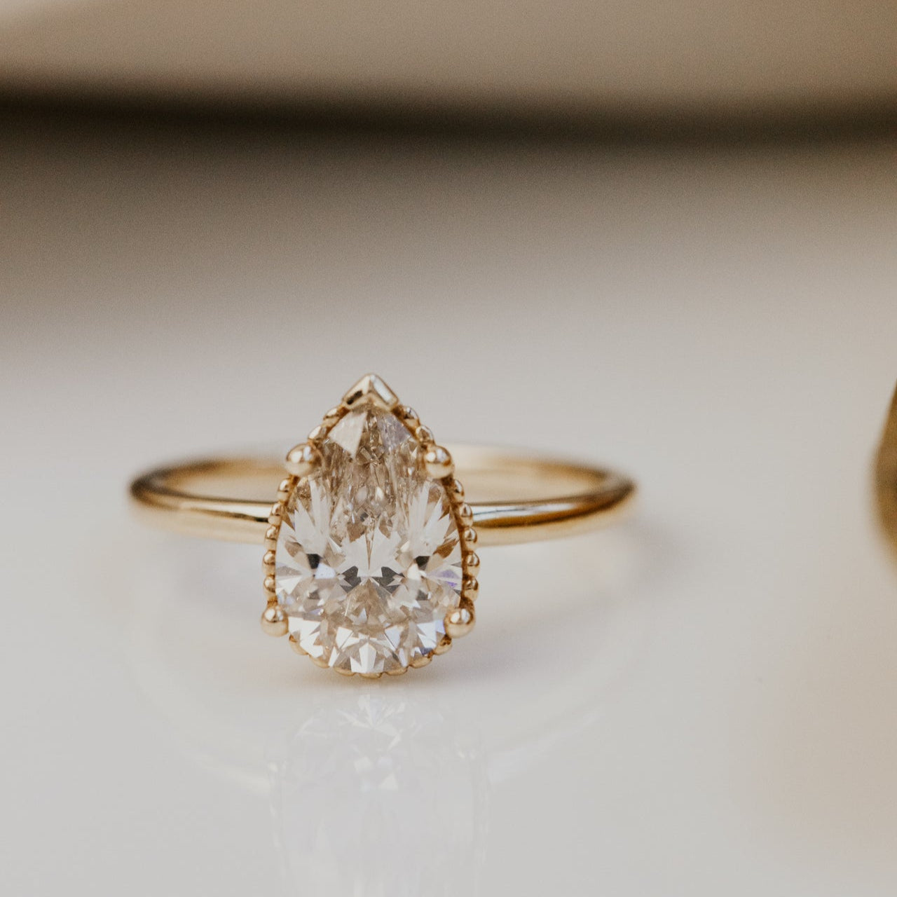 The Charlotte 2.00 ct Pear Champagne Diamond Solitaire